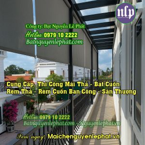 rèm che nắng ngoài trời tự động tại vincom dĩ an