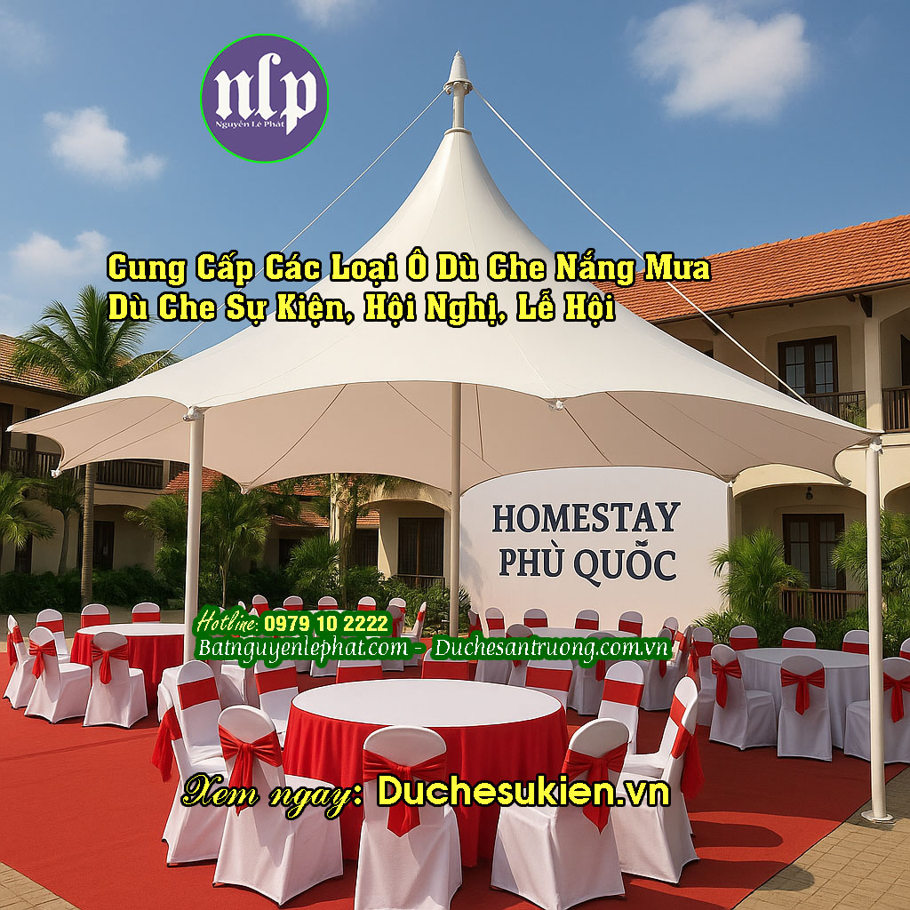 Dù che nắng sự kiện tại Vĩnh Long