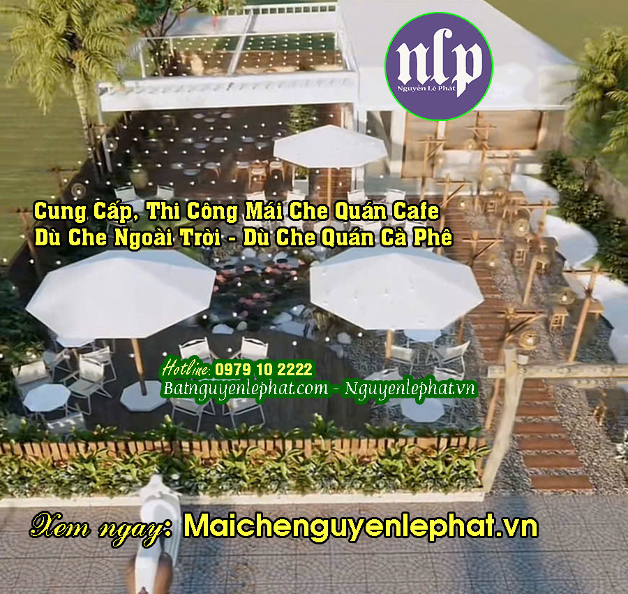 Dù che nắng quán cà phê cafe