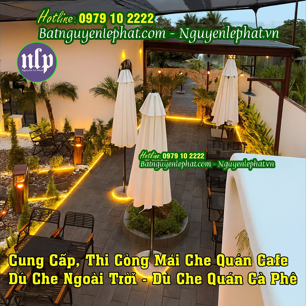 Bán Ô Dù Che Nắng Quán Cafe Vĩnh Long