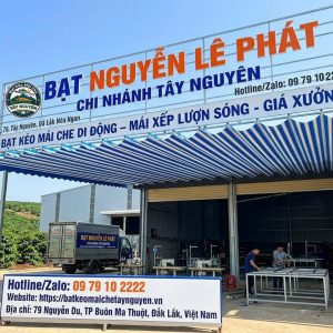 Bạt Che Nắng Mưa Mái Hiên Bạt Kéo Ngoài Trời Tại Gia Lai