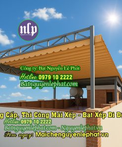 Thi công bạt xếp ngoài trời