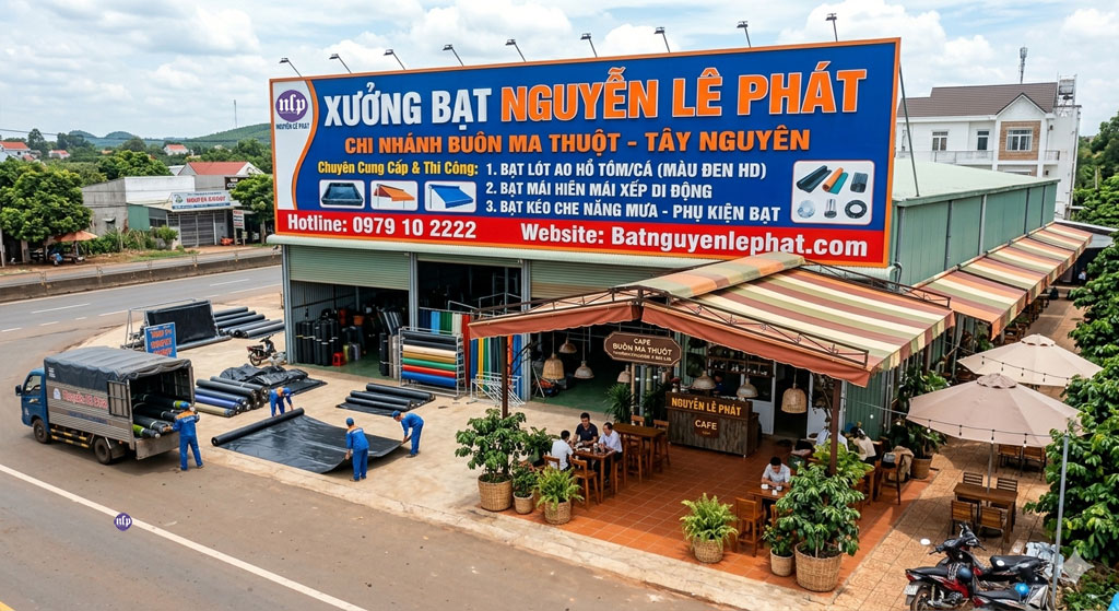 Kho xưởng bạt lót hồ Lê Phát