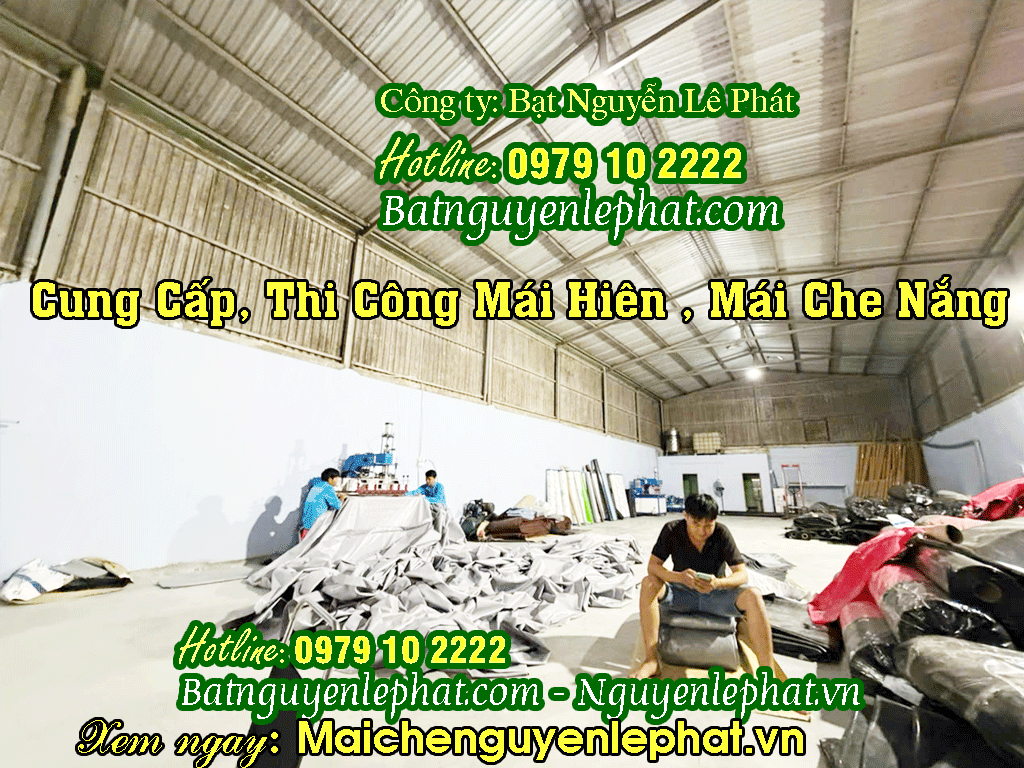 gia công may ép bạt che nắng mưa bmt
